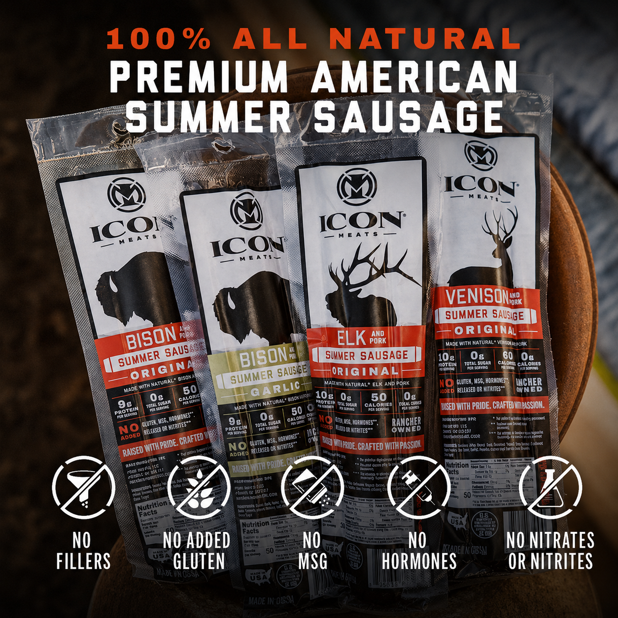 Elk Summer Sausage - Original