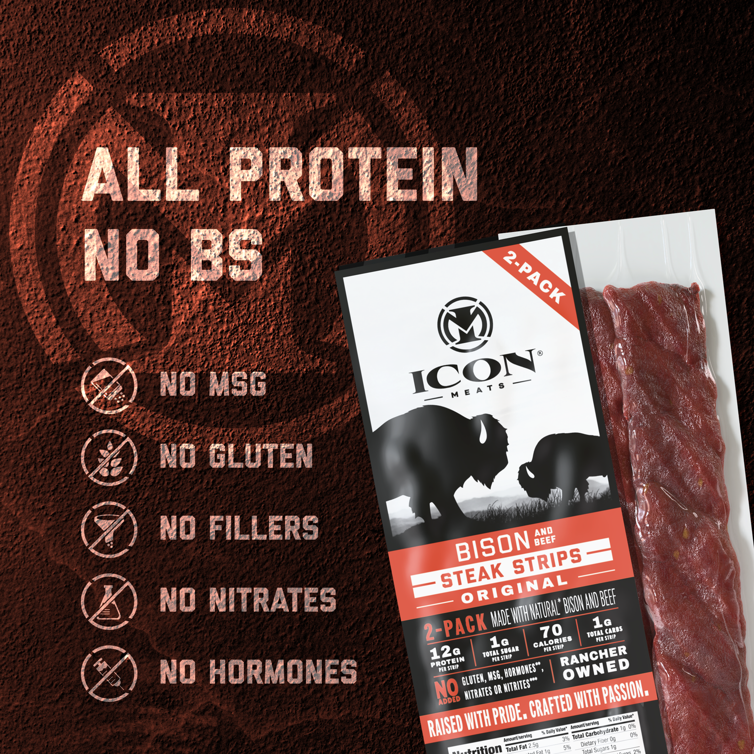 Bison Steak Strips - Original