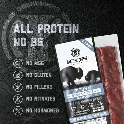 Bison Steak Strips - Savory