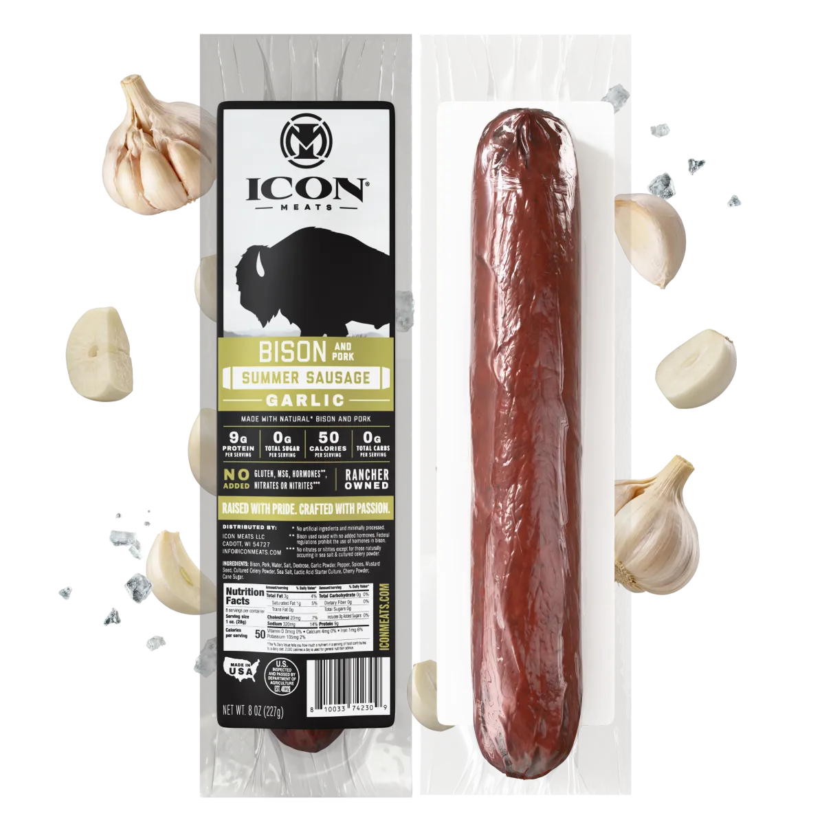 Bison Summer Sausage - Garlic