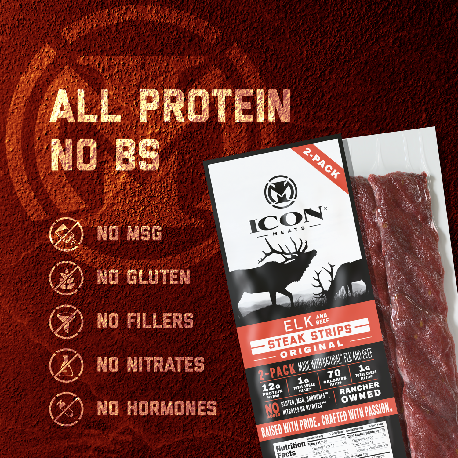 Elk Steak Strips - Original