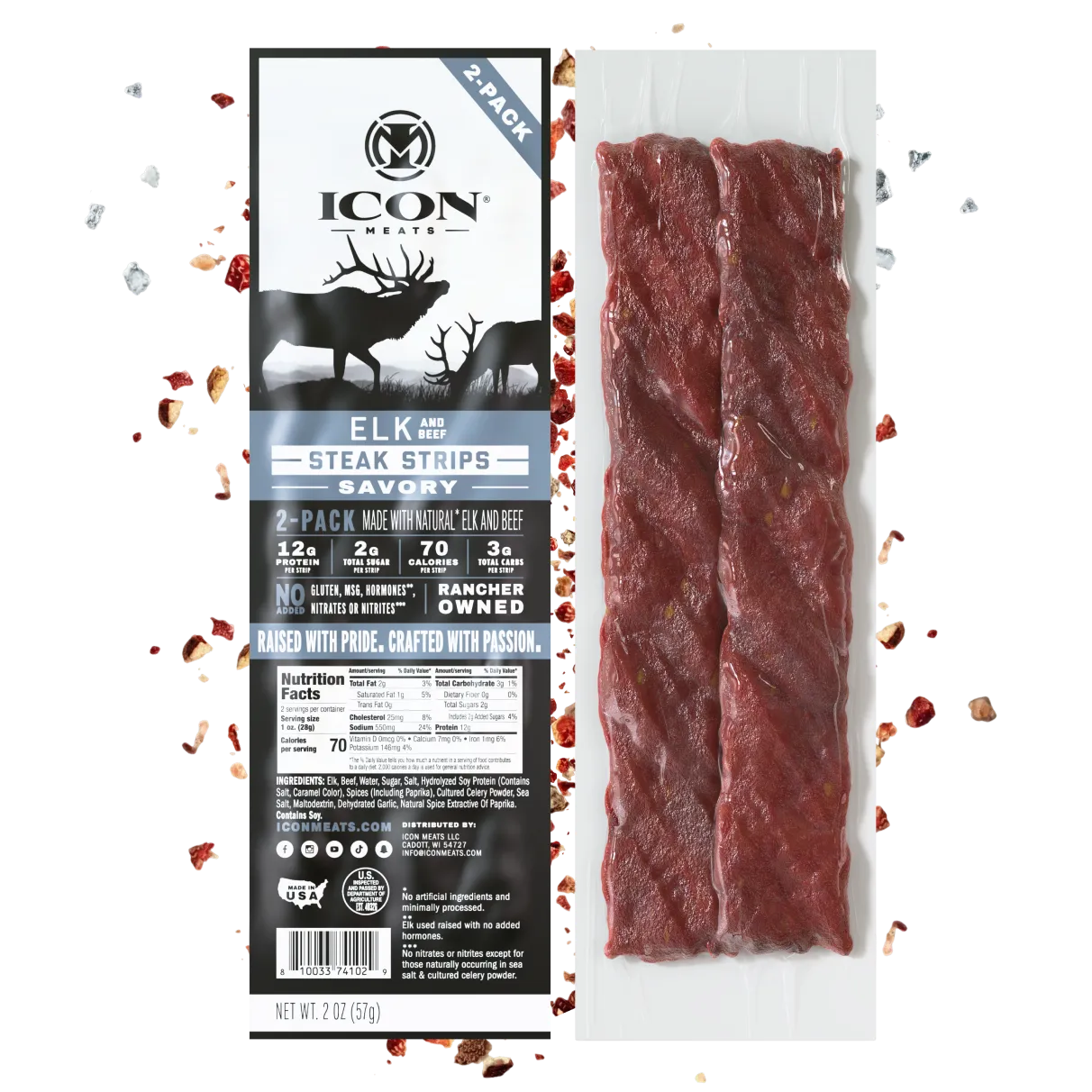 Elk Steak Strips - Savory
