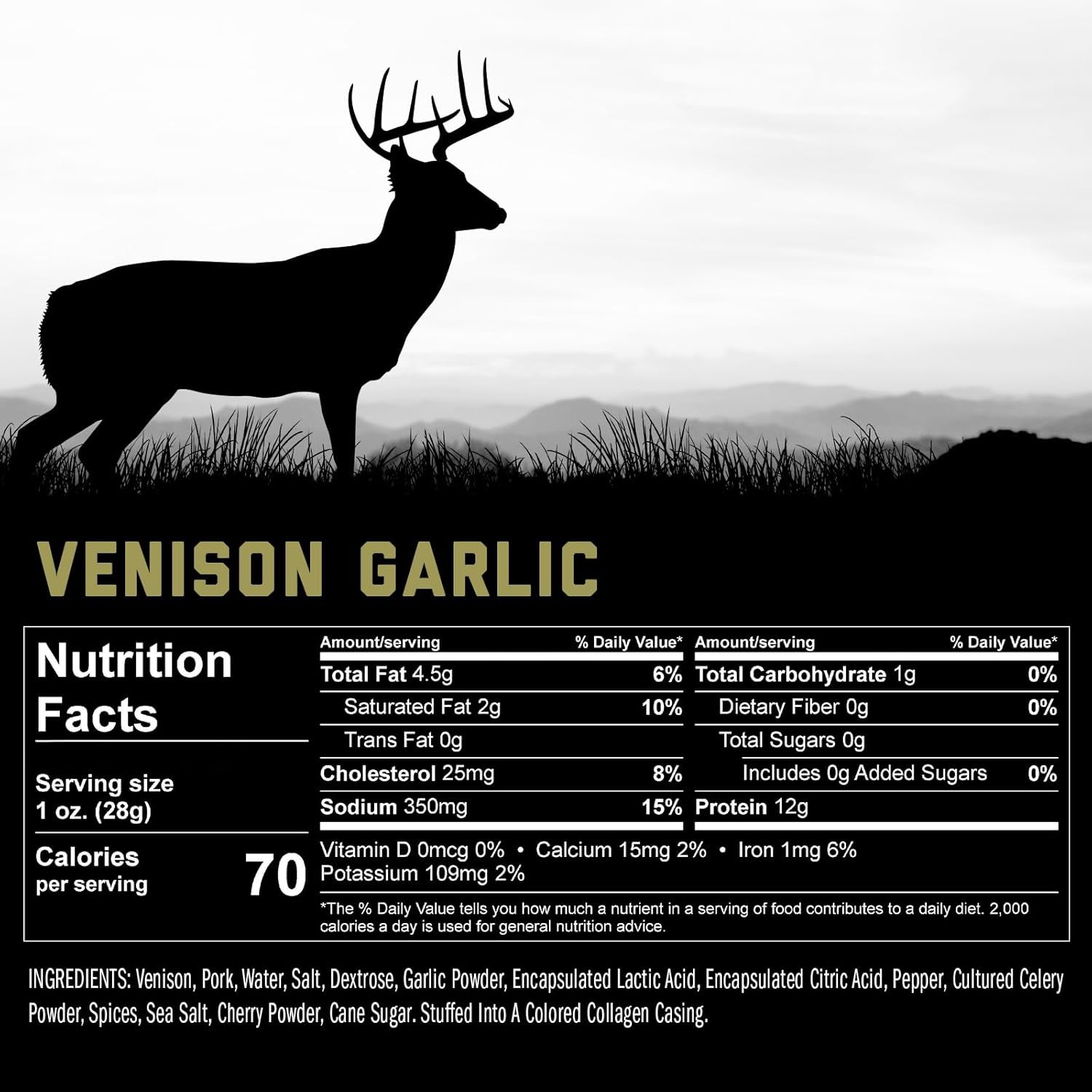 Venison Stick - Garlic